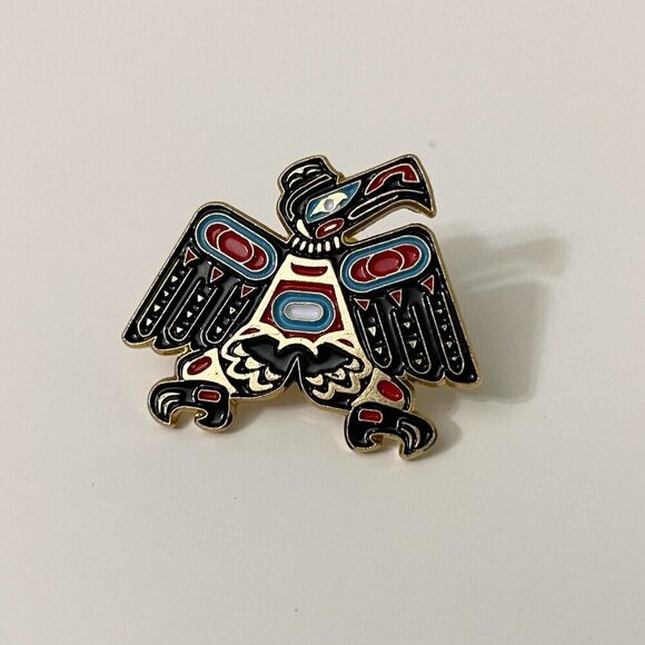 Vintage Native Eagle Pin Made in Taiwan - Picture 8 of 8